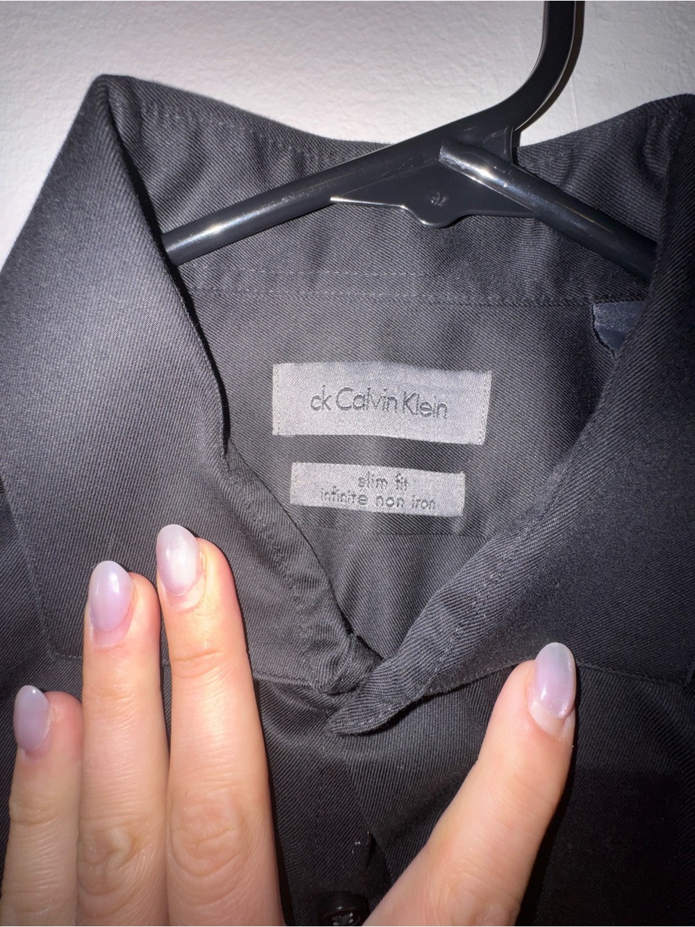 Calvin Klein Black Men's Dress Shirt slim fit